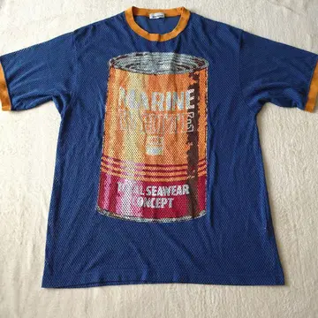 90s 헬리한센 링거 메쉬 티셔츠 토마토 수프 캔