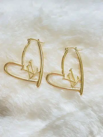 귀걸이 골드 LV 후프 귀걸이