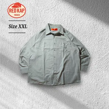 REDKAP 레드 캡 워크 셔츠 무지 긴팔 그레이 계열 2XL