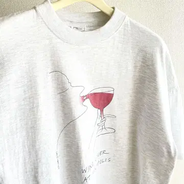 00s 와인 그래픽 티셔츠