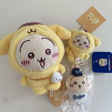 치이카와 산리오 캐릭터즈 토끼 폼폼푸딩 봉제 인형 마스코트