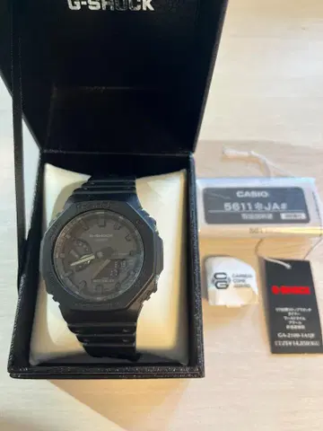 [미사용에 가까운] 지샥 아날로그 디지털 GA-2100 (올 블랙)