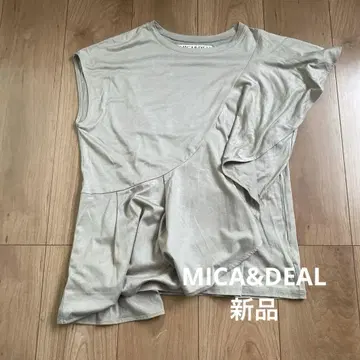 MICA&DEAL 비대칭 티셔츠 그레이