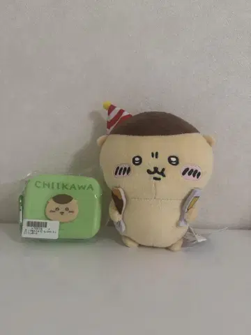 치이카와 메리 크리스마스 봉제 인형 미니 실리콘 파우치 밤만쥬 2개 세트