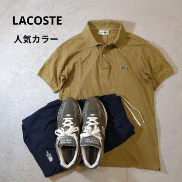 LACOSTE 라코스테 가슴 자수 로고 사슴 카노코 카멜 베이지