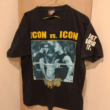 새상품급 WWF WWE 레슬매니아 2002 락 호건 티셔츠 L