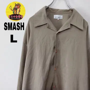 usa 구제 의류 SMASH 긴팔 버튼 셔츠 L90s 브라운