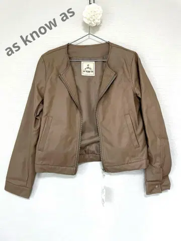 as know as 미사용 그레이지 가죽 자켓