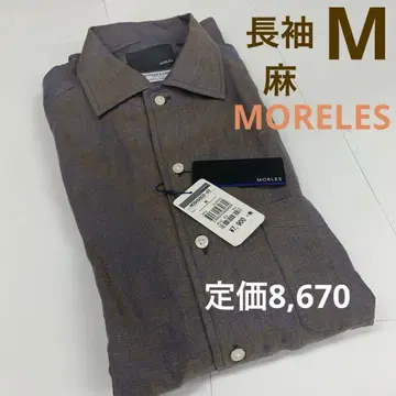 MORLES, 셔츠, M, 긴팔, 린넨, 빔즈와 아오야마 콜라보