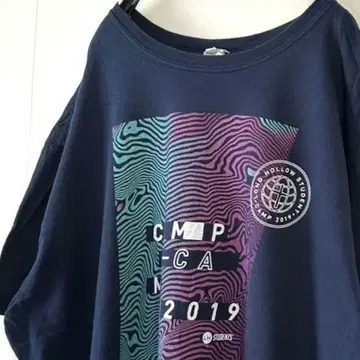 길단 캠핑 2019 티셔츠 XL 네이비 컬러 구제 의류