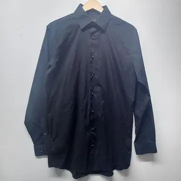 J.Ferrar 긴팔 셔츠 슬림 스트레치 M 블랙 블랙