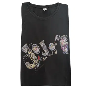 죠죠의 기묘한 모험 그래픽 반팔 티셔츠 블랙 블랙 jojo