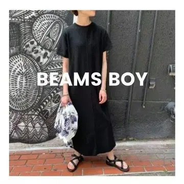 빔즈 보이 와플 원피스 블랙
