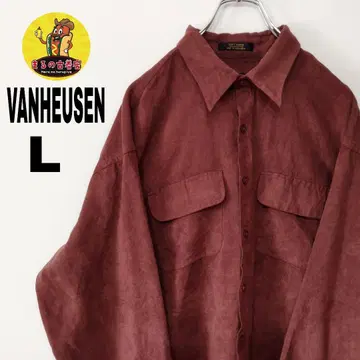 usa 구제 의류 VAN HEUSEN 긴팔 소프트 스웨트 셔츠 L 팥색