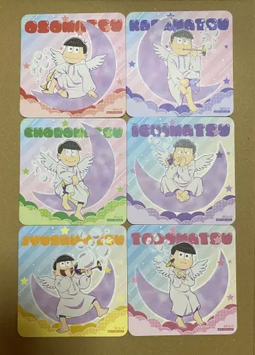 오소마츠 6쌍둥이 오로라 샤봉 코스터 6개 세트
