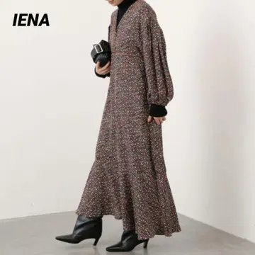 IENA 이에나 작은 꽃 프린트 드레스 원피스 36 S 긴팔 익명 배송