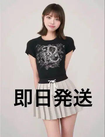 Darich DR 비쥬 플라워 니트 탑 BLK 당일 발송