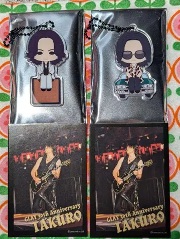 GLAY 스와린코 아크릴 키링 TAKURO 2종 GIGO 카드
