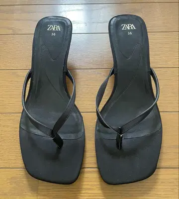 자라 블랙 힐 샌들 36