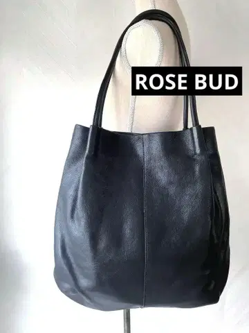ROSE BUD 로즈버드 블랙 가죽 토트백 천연 가죽 대용량