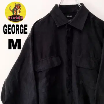 usa 구제 의류 GEORGE 긴팔 버튼 셔츠 M 블랙