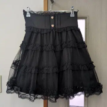 Liz Lisa 블랙 플레어 스커트 프릴