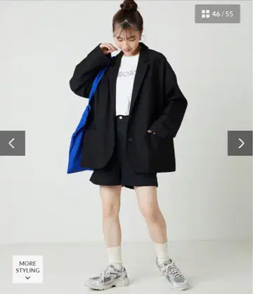 프릭스스토어 TR 스트레치 오버 사이즈 싱글 자켓
