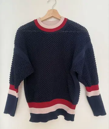 CFCL 레티스 LATTICE PULLOVER 멀티 네이비 핑크
