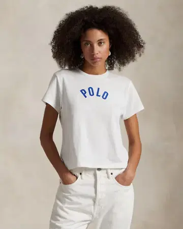 새상품 POLO 랄프 로렌 슈랑켄 핏 로고 저지 티셔츠