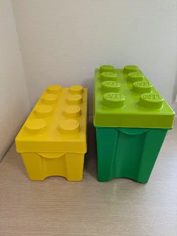 레고 컨테이너만 그린과 노랑 2개 세트