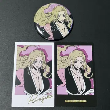 BLEACH 캔뱃지 인스턴트 사진풍 시트 마츠모토 란기쿠