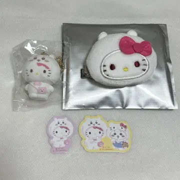 키티 치이카와 (먼작귀) 플로키 마스코트 헤어 클립 스티커 씰