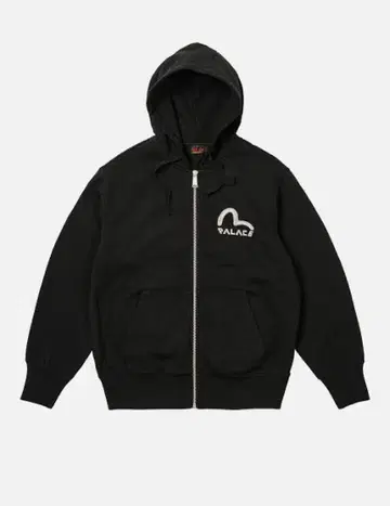 Palace 블랙 집업 후드티 에비수