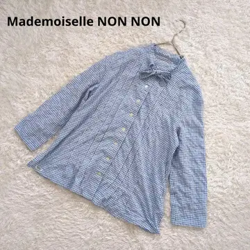 마드모아젤 논논 Mademoiselle NON NON 체크 무늬 셔츠
