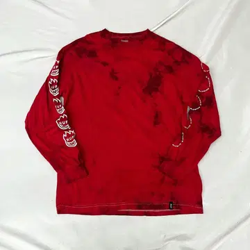 HUF 타이다이 레드 긴팔 티셔츠 롱T M