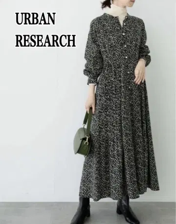 URBAN RESEARCH 레오파드 도트 프린트 원피스