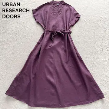 URBAN RESEARCH 린넨 V넥 원피스 벨트