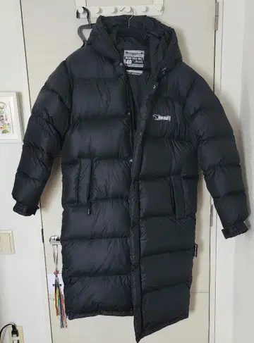 Bear USA 블랙 다운 코트 롱 기장 벤치 코트 L 사이즈