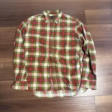 BEAMS 긴팔 셔츠 M 사이즈 체크 무늬