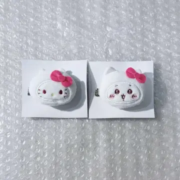 치이카와 (먼작귀) 산리오 헤어 클립 키티 2개