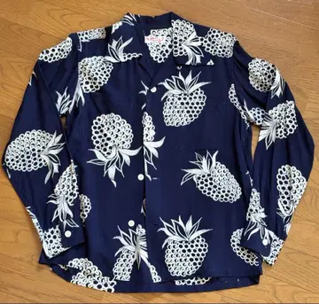 SUN SURF 파인애플 패턴 알로하 셔츠