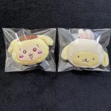 치이카와 산리오 시크릿 헤어 클립 토끼 폼폼푸딩