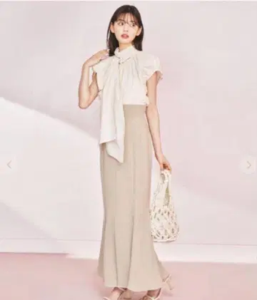 코코딜 체크 머메이드 스커트