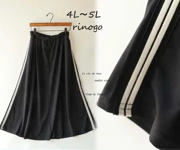 새상품 할인 4L~5L 블랙*사이드 라인 롱 스커트 빅 사이즈