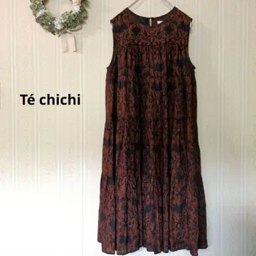 테치치 Techichi 론 티어드 원피스 린넨 블랙 계열