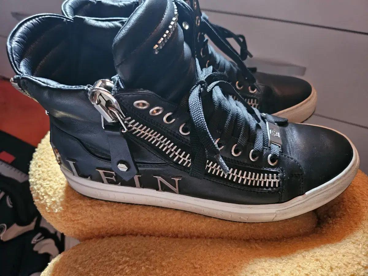 Philipp Plein Black High-Top Sneakers