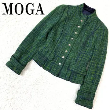 MOGA 모가 트위드 자켓 그린 2 B8160