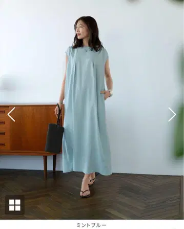 스타일 델리 맥시 원피스 민트 블루 01