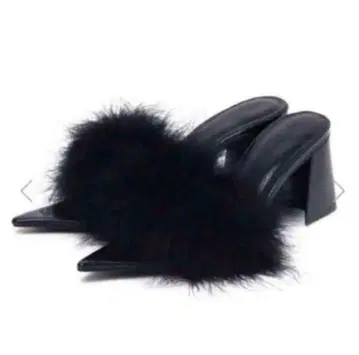 MELTTHELADY 퍼 뮬 BLACK 39