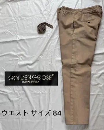 골든구스 코튼 벨트 치노 크로스 허리 84cm